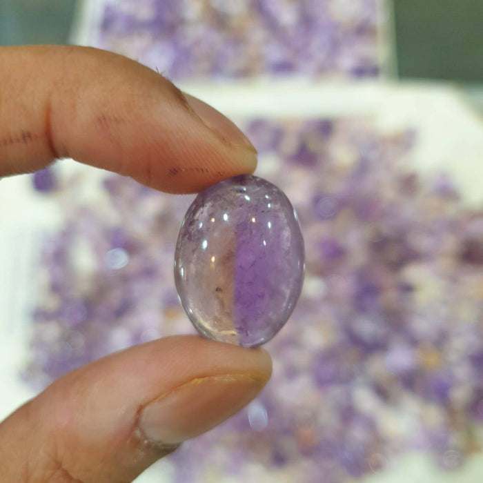 Ametrine Cabochons | 18-32mm Sizes Bolivia Mines | Untreated Flat Backs - The LabradoriteKing