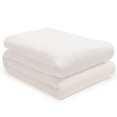 100% pure cotton mattress protector, folded. Scooms