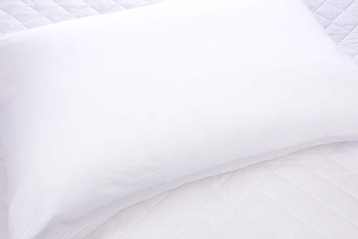 Jersey cotton pillow protector on pillow | Scooms