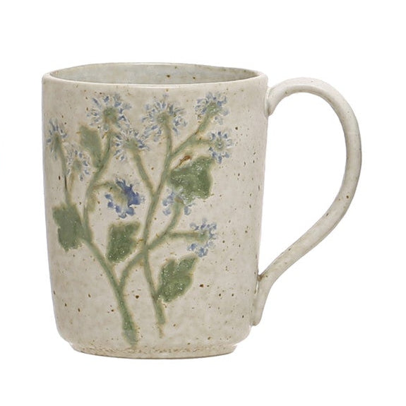 12oz Hand-Painted Botanical Mug