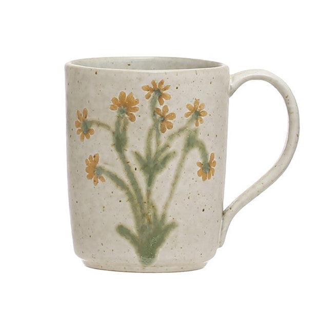 12oz Hand-Painted Botanical Mug