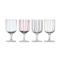 14oz Striped Stem Glass, 4 Colors