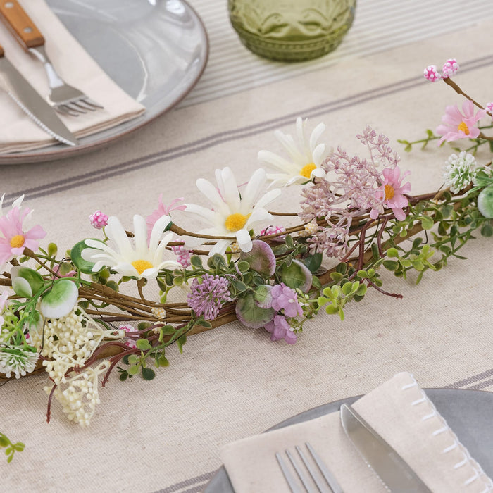 1.5m Pre Lit Daisy Dreams Garland