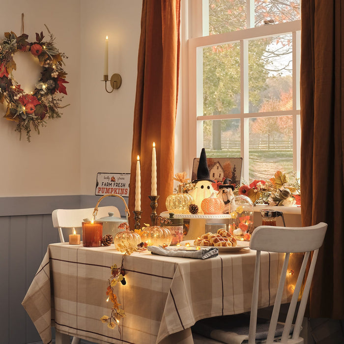 1.5m Pre Lit Pumpkin Lane Autumn Garland