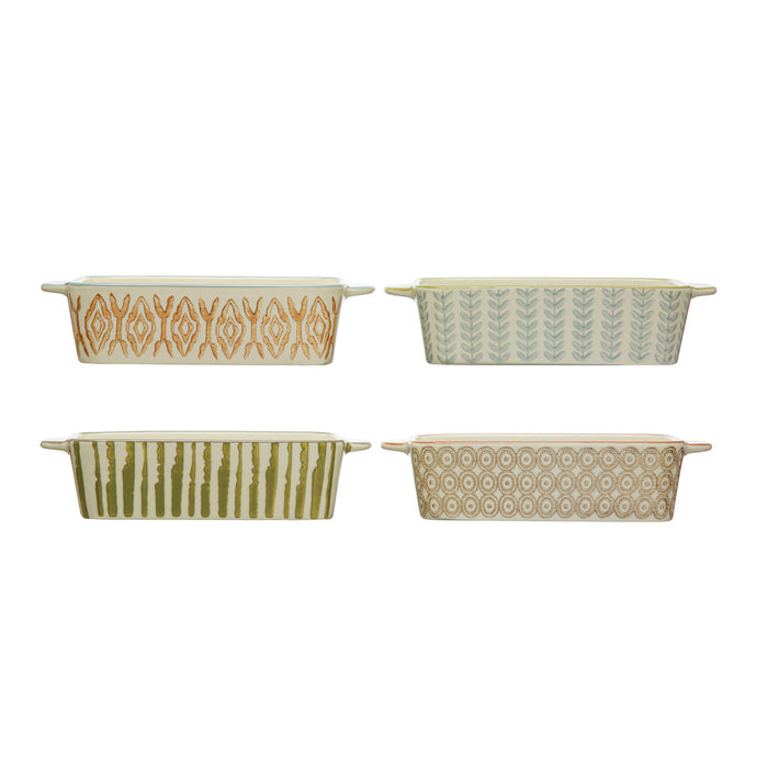 2.5 Cup Hand-Stamped Stoneware Baker