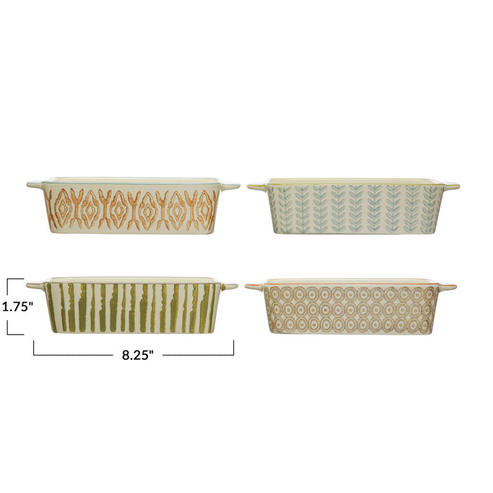 2.5 Cup Hand-Stamped Stoneware Baker