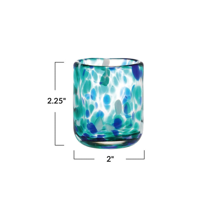 2oz Hand-Blown Confetti Glass