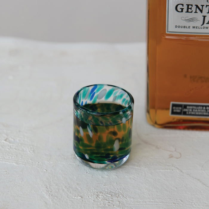 2oz Hand-Blown Confetti Glass