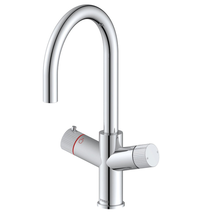 3 in 1 Boiling Water Tap Only - U Spout - Chrome
