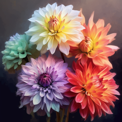 5 Different Dahlia Flowers