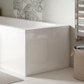 700mm L Shape End Bath Panel - White
