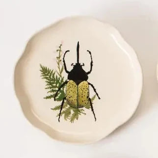 8" Botanical Beetle Plate