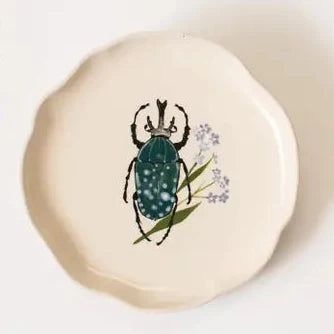 8" Botanical Beetle Plate