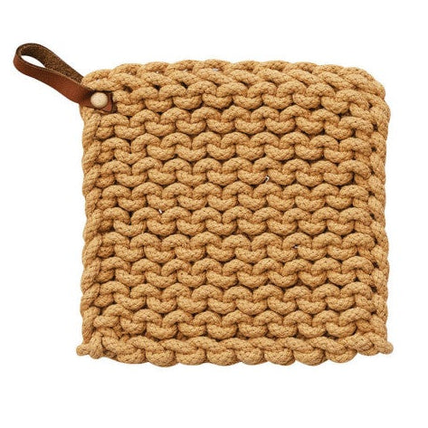 8" Warm Tone Crocheted Pot Holder