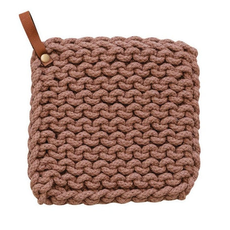 8" Warm Tone Crocheted Pot Holder