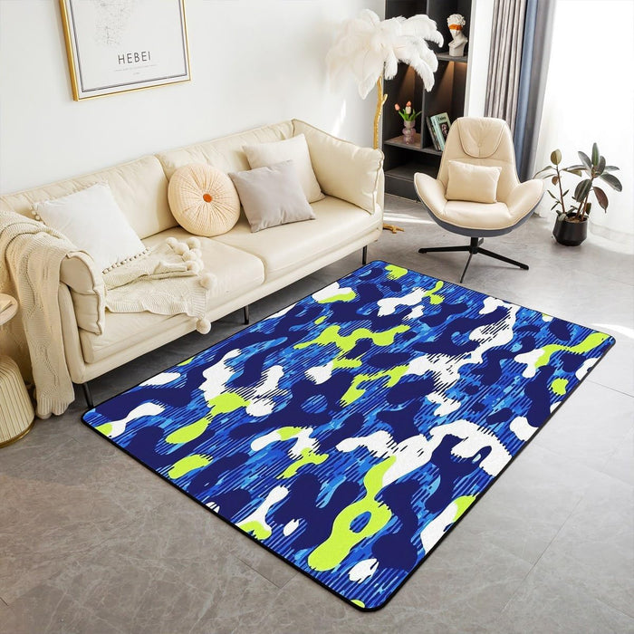 Abstract Geometric Military Style Area Rug