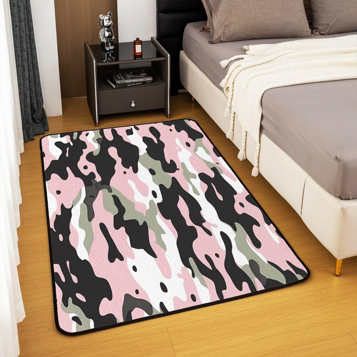 Abstract Geometric Retro Military Area Rug