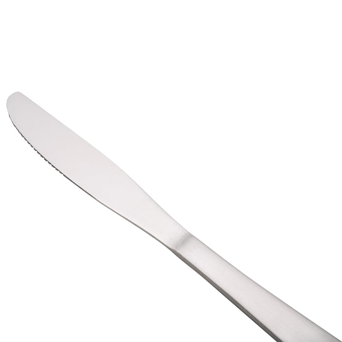 Acopa Bellwood 8 5/8" 18/0 Stainless Steel Medium Weight Dinner Knife - 12/Pack