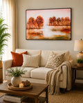 Across the Field Semi Hand-made Wall Art - 36*24  Inch