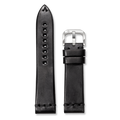 Cinturino in Pelle Nera anticata (22mm)