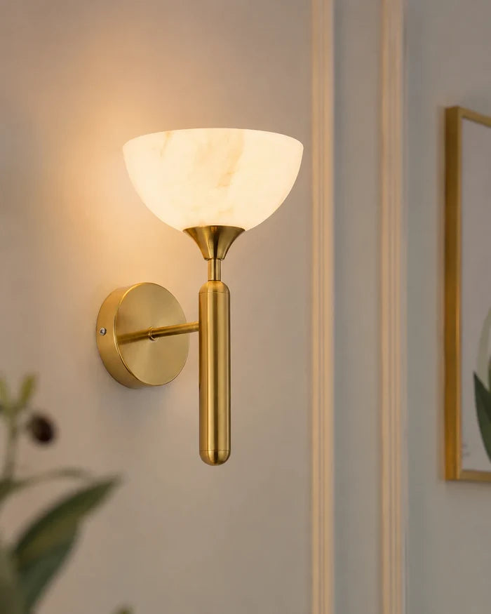 Alabaster Chalice Wall Light
