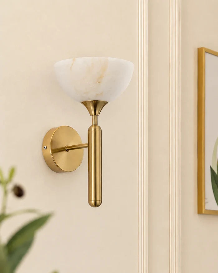 Alabaster Chalice Wall Light