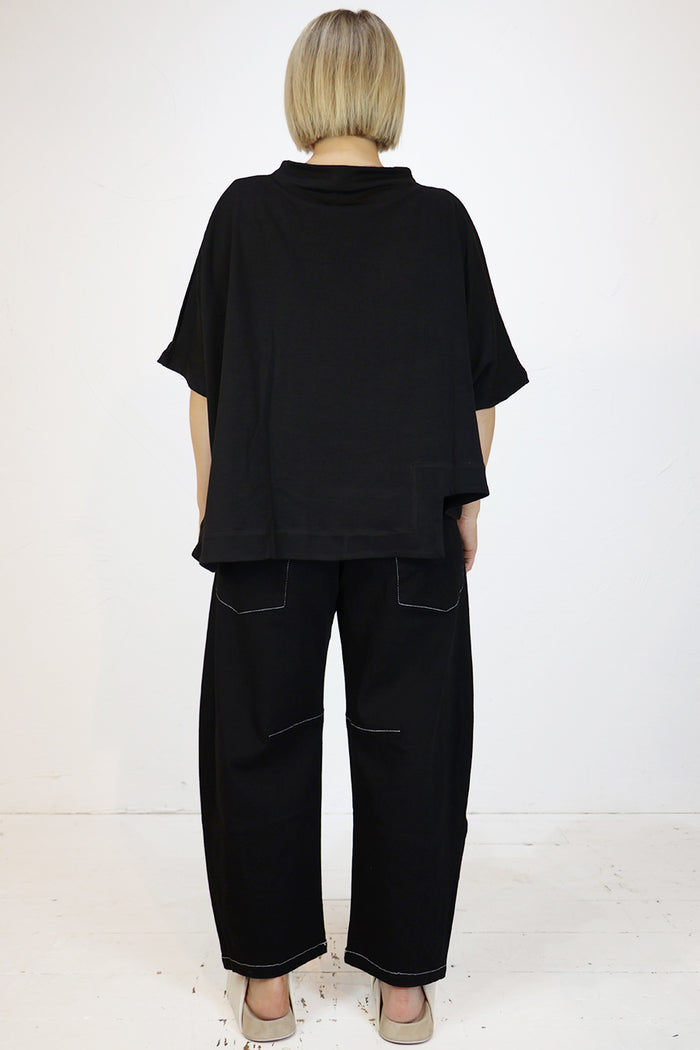 Alembika Black Neon Stripe Top