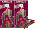 Alma College State outline Cornhole Wraps