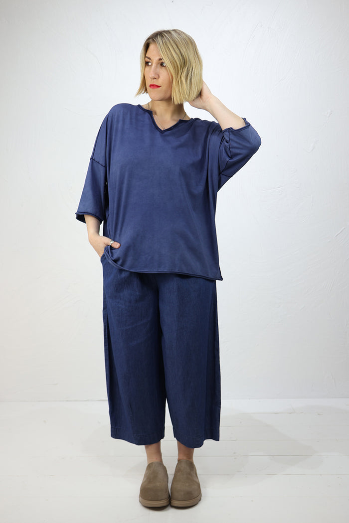 Amici by Baci Slouchy V-Neck 3/4 Sleeve Tee