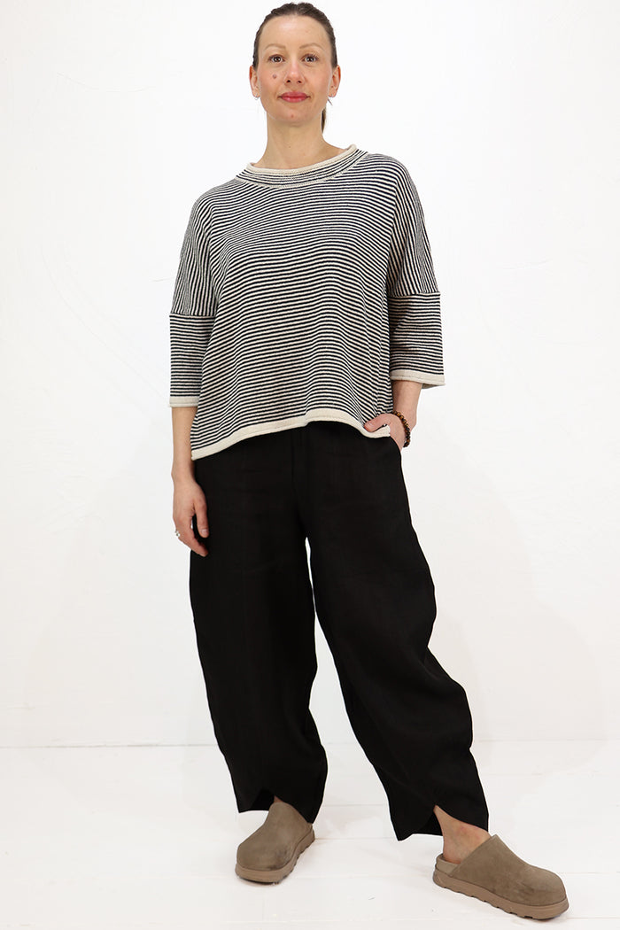 Amici by Baci V-Cut Linen Trousers - 2 Colours