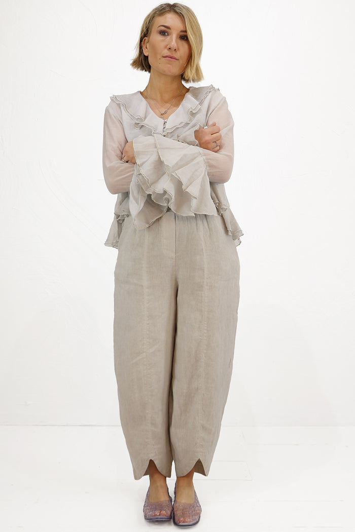 Amici by Baci V-Cut Linen Trousers - 2 Colours
