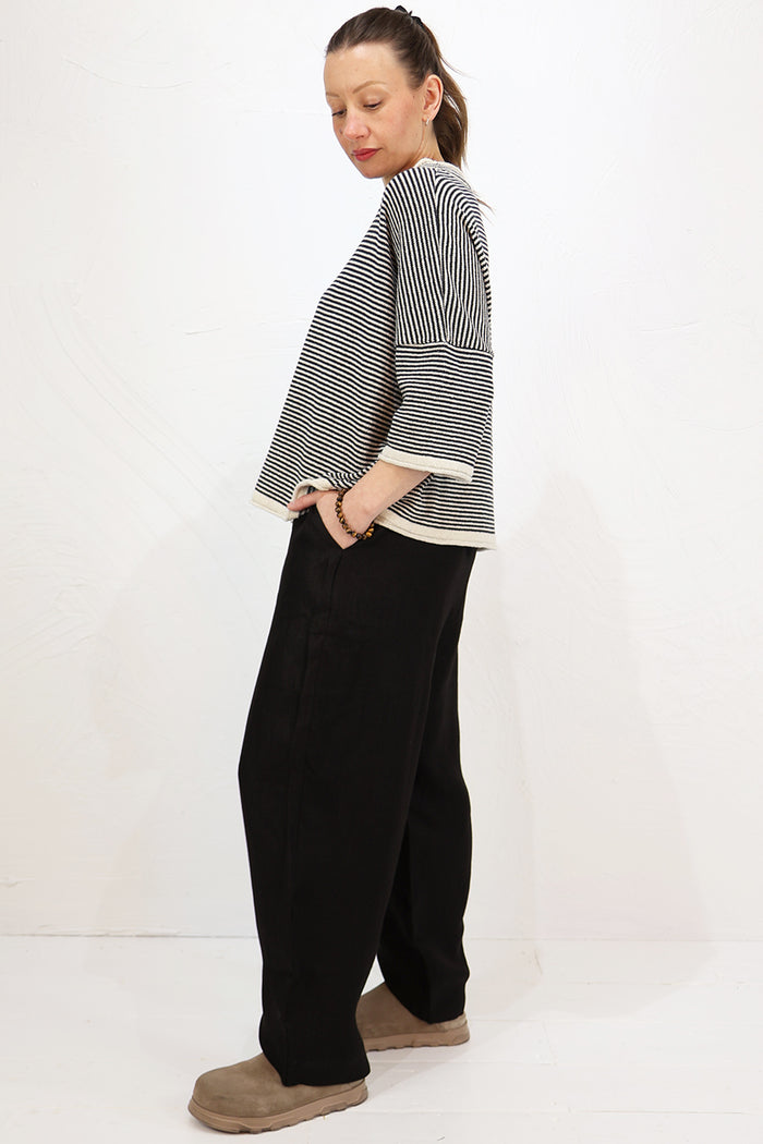 Amici by Baci V-Cut Linen Trousers - 2 Colours