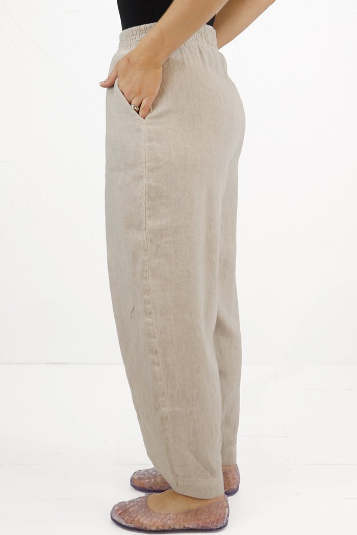 Amici by Baci V-Cut Linen Trousers - 2 Colours