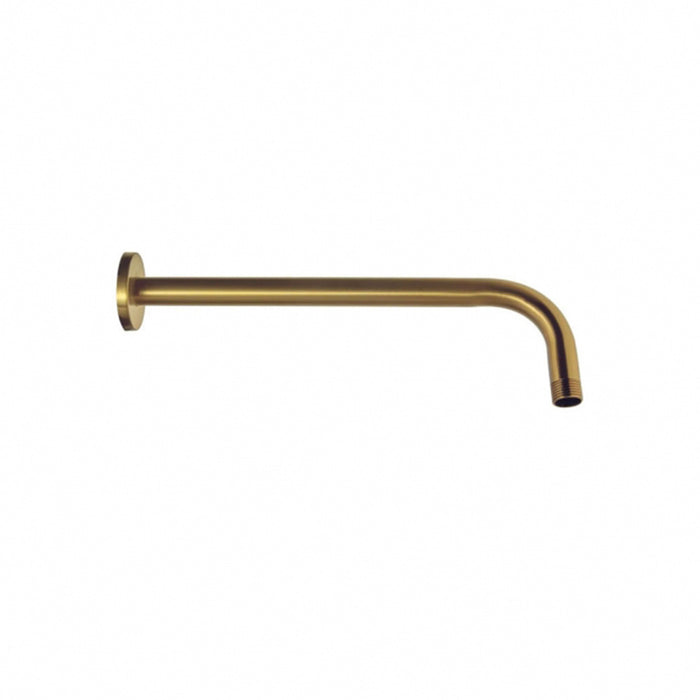 Aquadart Square Brushed Brass Thermostatic Concealed Shower Mixer with 200mm Fixed Head & Wall Arm