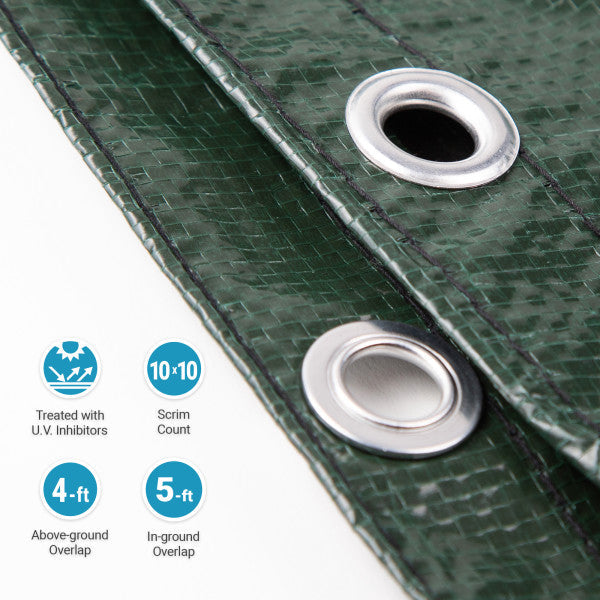 Arctic Armor Above Ground Swimming Pool Tarp Winter Cover Round or Oval