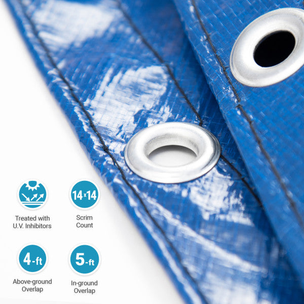 Arctic Armor Above Ground Swimming Pool Tarp Winter Cover Round or Oval