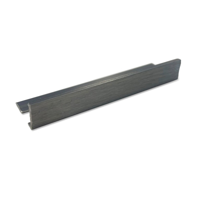 Atrim 10mm Straight Edge Aluminium Brushed Titanium Effect Tile Trim - 2.5m