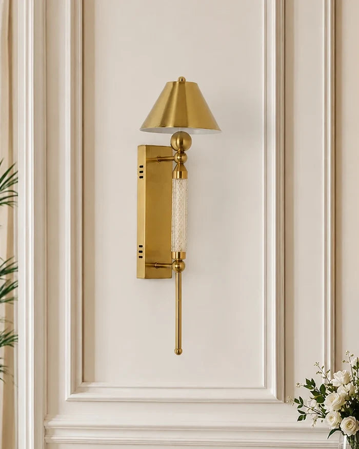 Auremont Gold Rod Wall Light