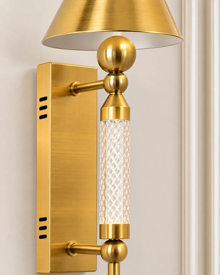 Auremont Gold Rod Wall Light