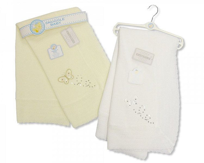 Baby Shawl on Hanger - Butterfly