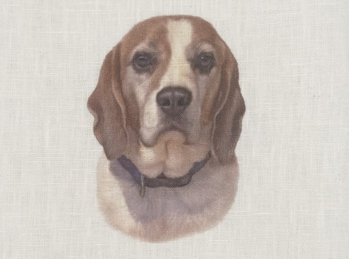 Beagle Linen Tissue Box Cover