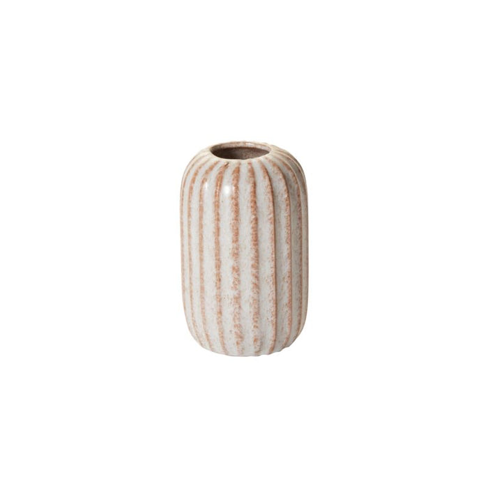 Beige Speckled Tube Vase
