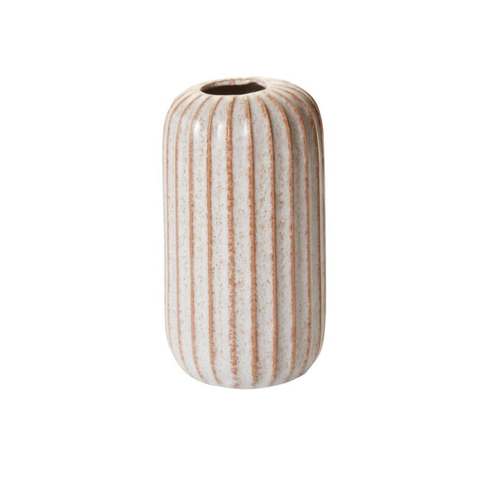 Beige Speckled Tube Vase