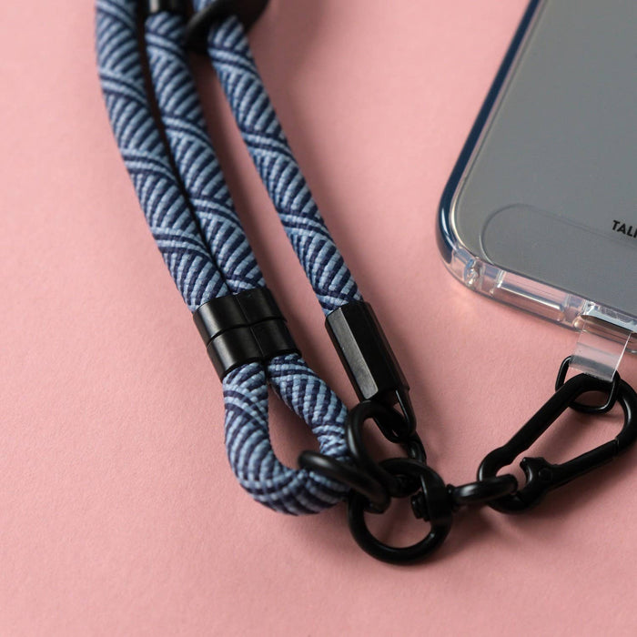 Blue Stripe Crossbody Lanyard Adjustable Phone Strap