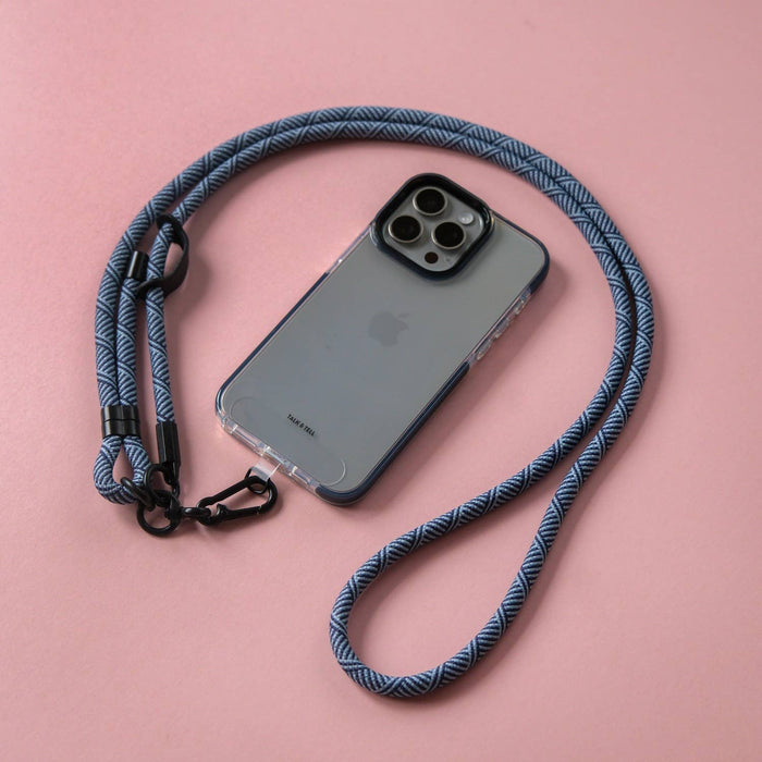 Blue Stripe Crossbody Lanyard Adjustable Phone Strap