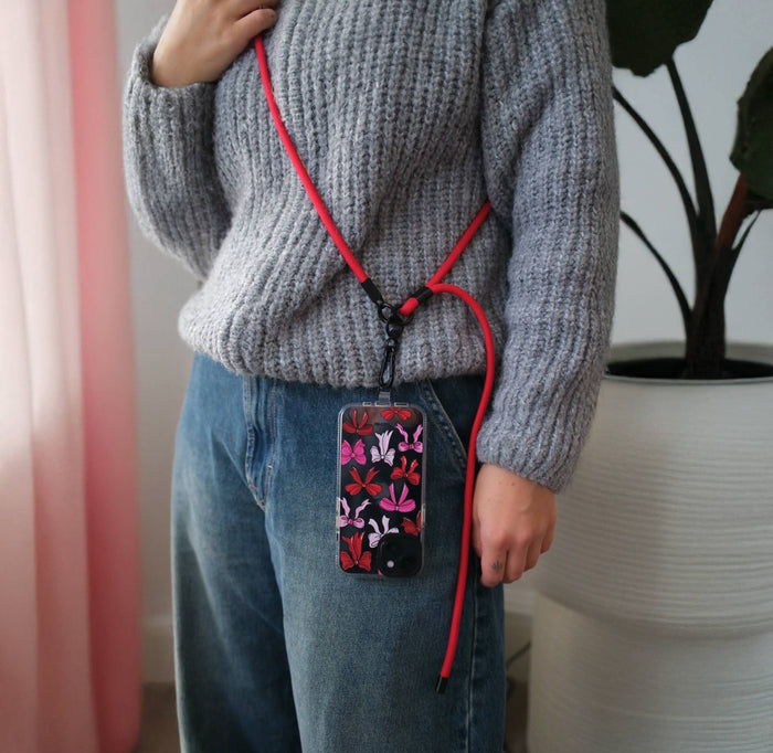 Blue Stripe Crossbody Lanyard Adjustable Phone Strap