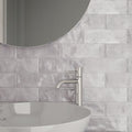Borgo Crackle Soft Grey 6.5 x 20cm White Body Wall Tile - 0.36sqm perbox