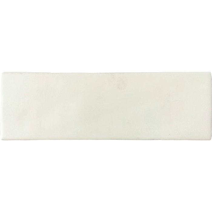 Borgo Matt Soft White 6.5 x 20cm White Body Wall Tile - 0.36sqm perbox