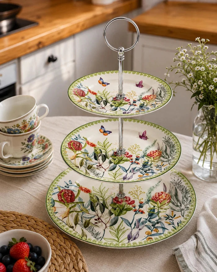 Botanical Garden 3-Tier Cake Stand