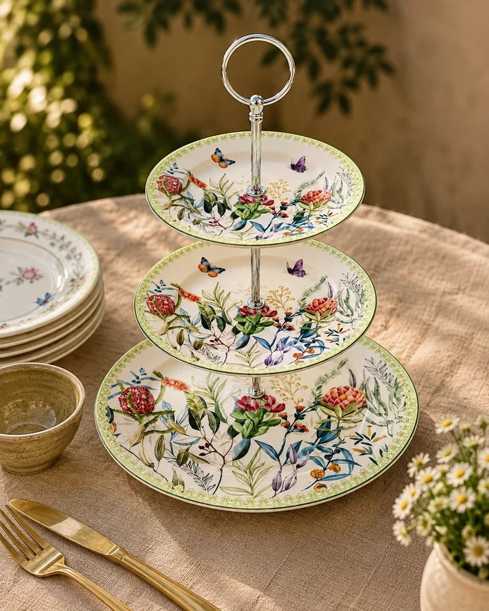 Botanical Garden 3-Tier Cake Stand